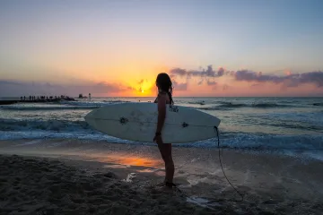North Jetty: Surfer @ Sunset