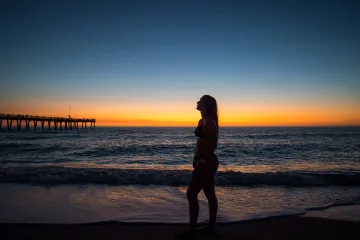 Venice, Florida: After Sunset on the Beach by the Pier