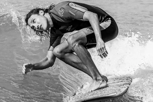 Black and White: Surfer