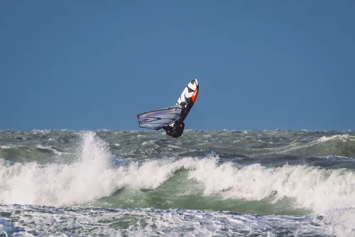 Venice, Florida: Wind Surfer Catches Air