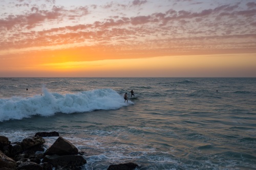 Sunset Surfing