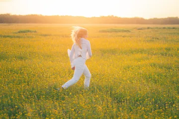 Running Through Flowers