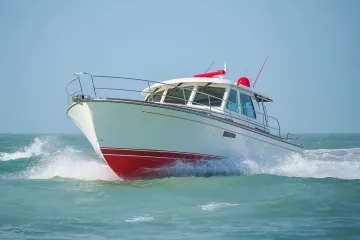 Powerboat Entering the Venice Inlet