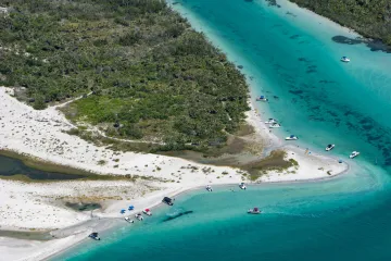 Aerial View of Boats at Stump Pass