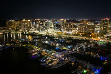 Nightscape of Downtown Sarasota from Bayfront Park