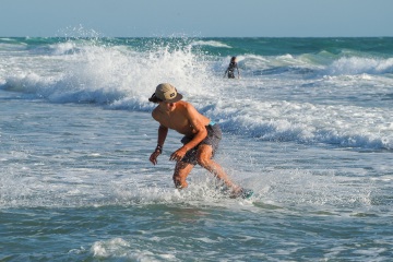 20220419 Surf/Skim Afternoon + Evening @ South Jetty