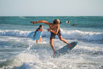 20220419 Surf/Skim Afternoon + Evening @ South Jetty