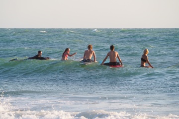 20220419 Surf/Skim Afternoon + Evening @ South Jetty