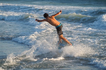 20220419 Surf/Skim Afternoon + Evening @ South Jetty