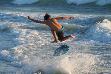 20220419 Surf/Skim Afternoon + Evening @ South Jetty