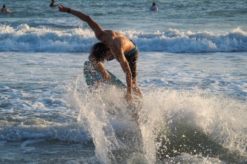 20220419 Surf/Skim Afternoon + Evening @ South Jetty