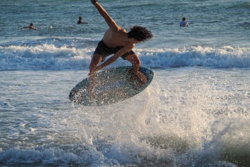 20220419 Surf/Skim Afternoon + Evening @ South Jetty