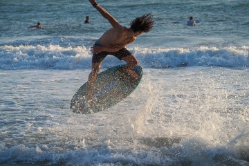 20220419 Surf/Skim Afternoon + Evening @ South Jetty