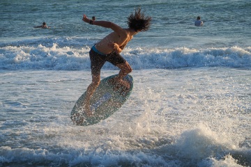 20220419 Surf/Skim Afternoon + Evening @ South Jetty