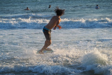 20220419 Surf/Skim Afternoon + Evening @ South Jetty