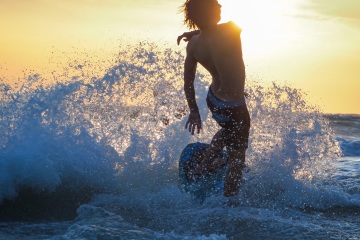 20220419 Surf/Skim Afternoon + Evening @ South Jetty