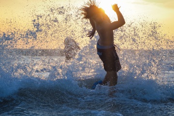 20220419 Surf/Skim Afternoon + Evening @ South Jetty