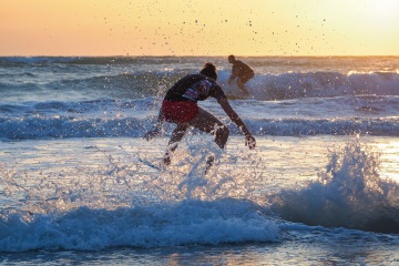20220419 Surf/Skim Afternoon + Evening @ South Jetty