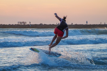20220419 Surf/Skim Afternoon + Evening @ South Jetty