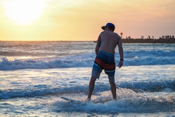 20220419 Surf/Skim Afternoon + Evening @ South Jetty