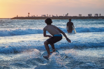 20220419 Surf/Skim Afternoon + Evening @ South Jetty