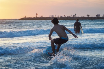20220419 Surf/Skim Afternoon + Evening @ South Jetty