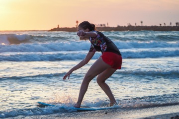 20220419 Surf/Skim Afternoon + Evening @ South Jetty