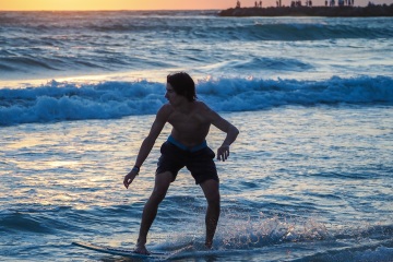 20220419 Surf/Skim Afternoon + Evening @ South Jetty