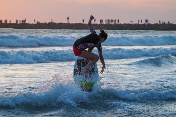 20220419 Surf/Skim Afternoon + Evening @ South Jetty