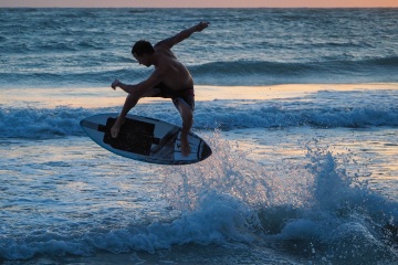 20220419 Surf/Skim Afternoon + Evening @ South Jetty
