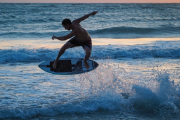 20220419 Surf/Skim Afternoon + Evening @ South Jetty