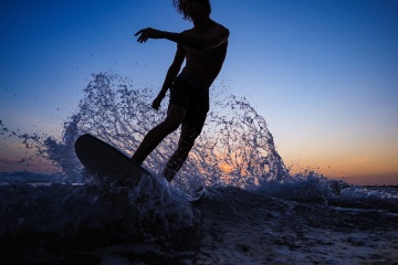 20220419 Surf/Skim Afternoon + Evening @ South Jetty
