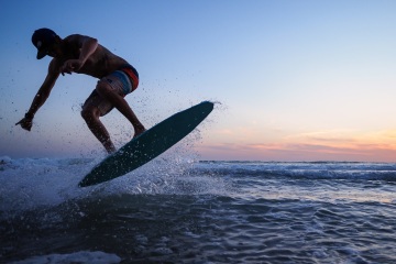 20220419 Surf/Skim Afternoon + Evening @ South Jetty