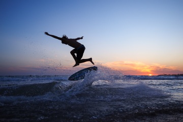 20220419 Surf/Skim Afternoon + Evening @ South Jetty