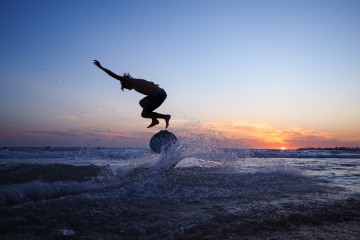 20220419 Surf/Skim Afternoon + Evening @ South Jetty