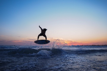 20220419 Surf/Skim Afternoon + Evening @ South Jetty