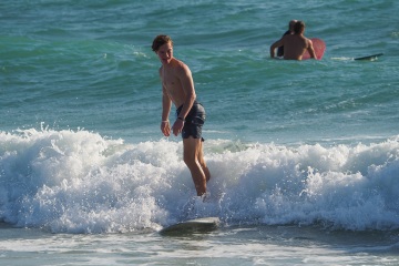20220419 Surf/Skim Afternoon + Evening @ South Jetty