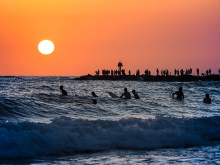 20220507 Afternoon and Evening Surf Photos @ South Jetty