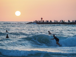 20220507 Afternoon and Evening Surf Photos @ South Jetty