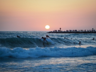 20220507 Afternoon and Evening Surf Photos @ South Jetty
